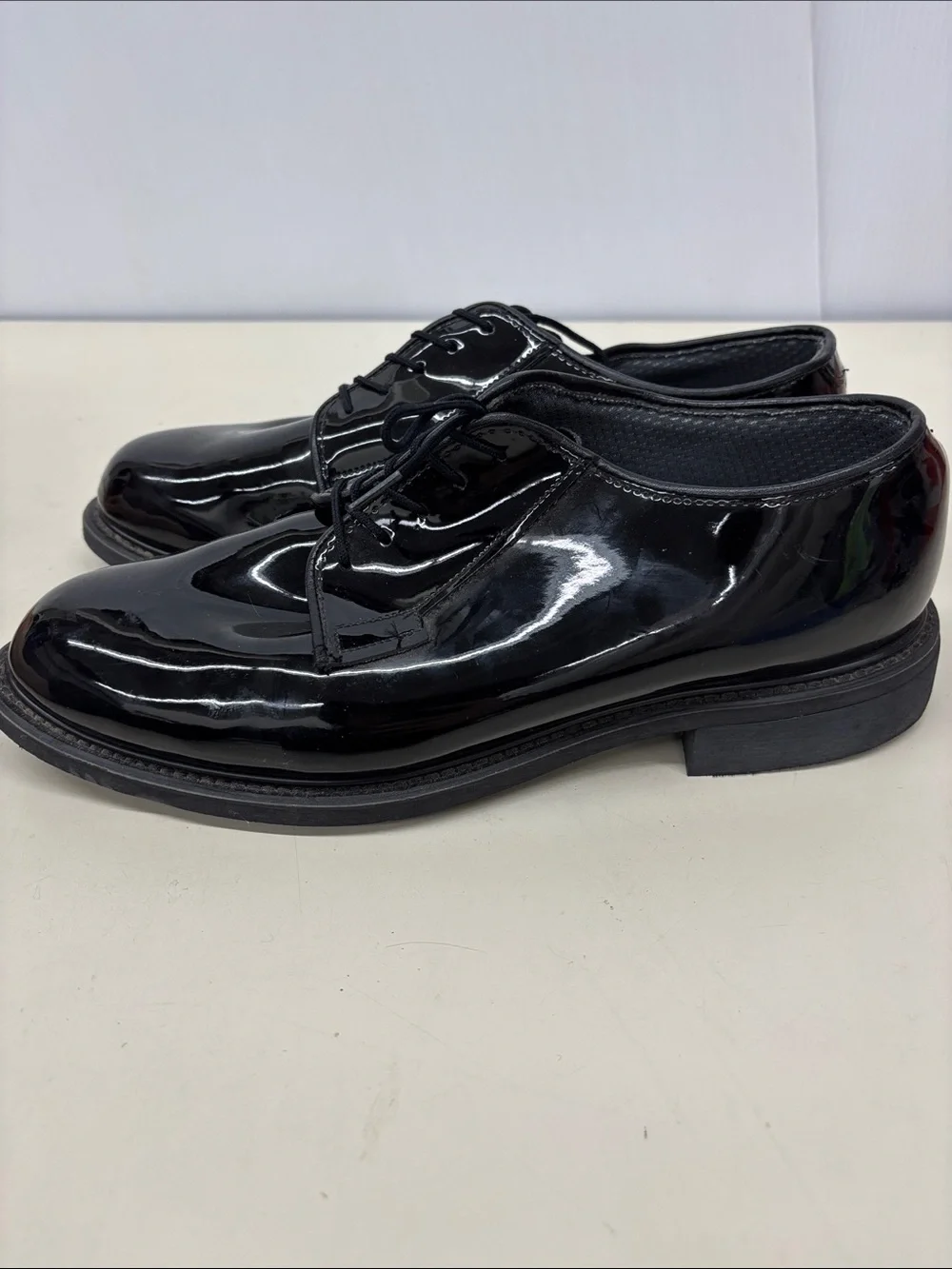Bates Black Patent Leather Derby Dress Shoes